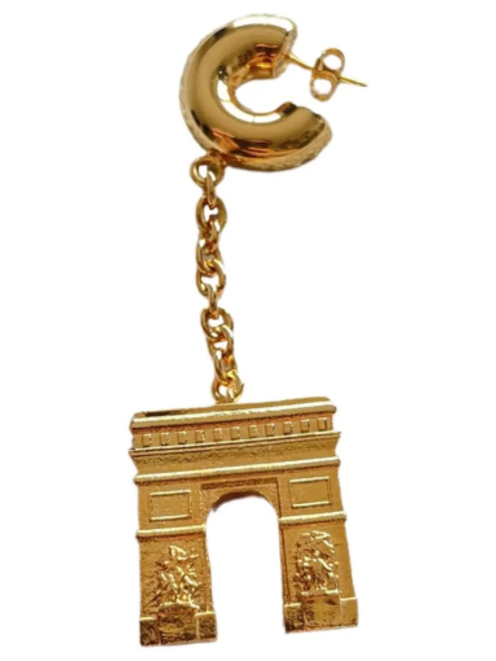Balenciaga Gold Arc de Triomphe Drop Earring